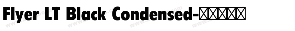 Flyer LT Black Condensed字体转换